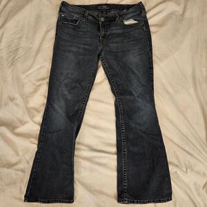 Silver Suki Surplus Jeans Womens 34 x 30 Blue Medium Dark Wash Boot Cut Button